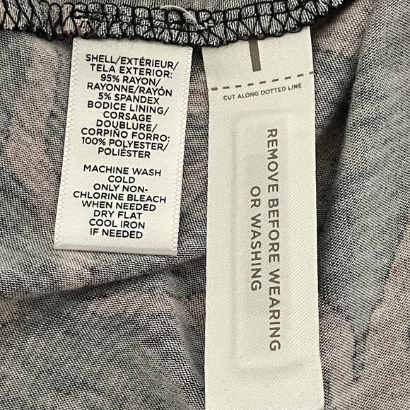 LOFT Sleeveless Blouson Knit Dress Size L Black Pink Floral Lined Bodice NEW - Picture 8 of 10